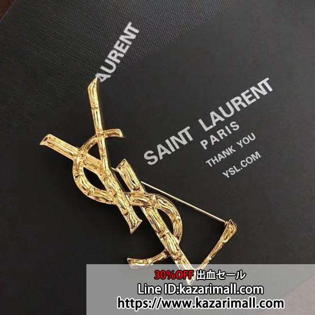 YSL ブローチ ゴールド サン・ローラン・パリ ブローチピン 定番